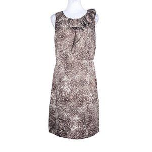 Ann Taylor Loft Brown Rock Print Dress Size 10